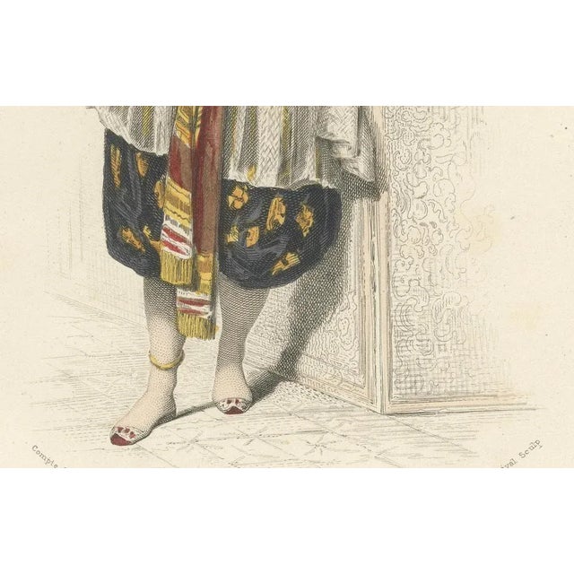 Mid 19th Century Compte-Calix, Algerian Woman's Costume, Hand-Colored Lithograph, 1853 For Sale - Image 5 of 10