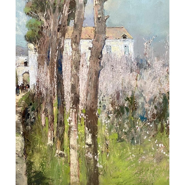 Giuseppe Casciaro, A Street in Naples, Large Pastel, 1906, Framed For Sale - Image 4 of 9