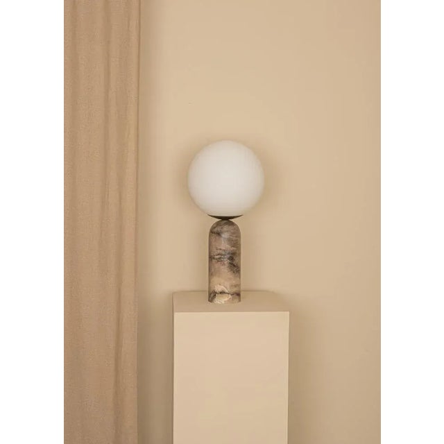 Not Yet Made - Made To Order Tobacco Alabaster and Brass Atlas Table Lamp by Simone & Marcel For Sale - Image 5 of 7