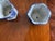 Traditional Blue & White Petite Hexagonal Floral PlantersWith Marching Drip Trays Set of 3 For Sale - Image 3 of 9