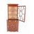 Elegant Sheraton Revival mahogany inlaid corner cabinet Raised on graceful splay feet with shaped apron Finely figured...