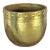 Large Solid Hammered Brass Cachepot Planter For Sale