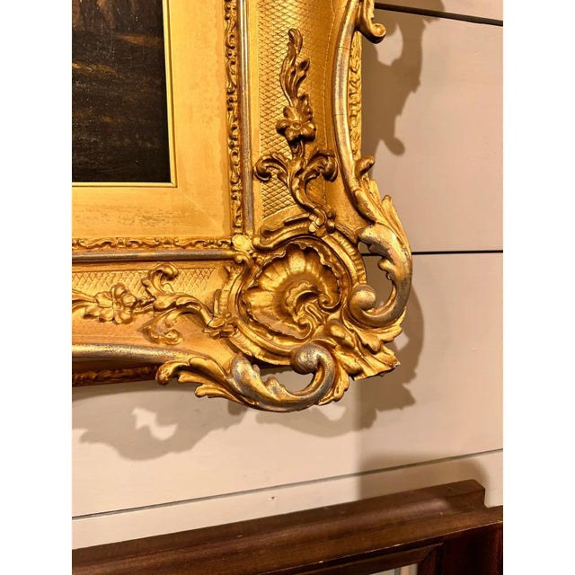 This antique oil on canvas is a beautiful work of art! The detail and color of this painting are so amazing. The artist...