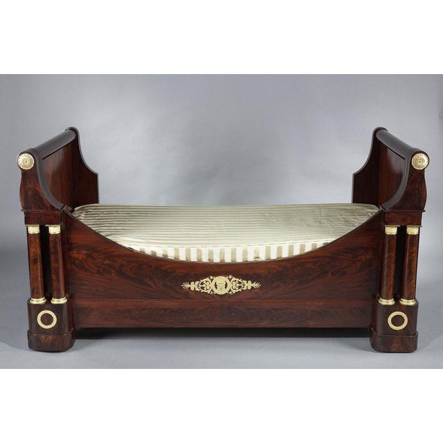 Brown 19th Century Restoration Period Mahogany and Gilt Bronze Sofa Bed, 1820s For Sale - Image 8 of 14