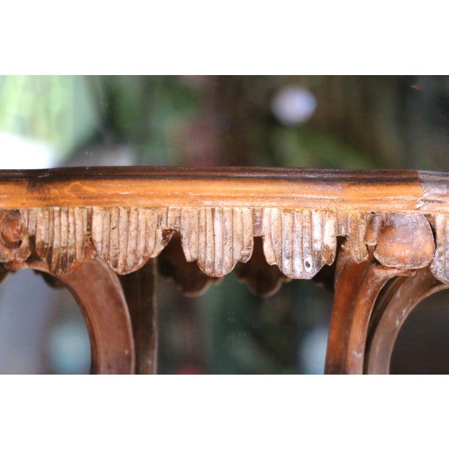 Antique French Rococo Revival Carved Wood Étagère Wall Shelf With Mirror For Sale - Image 13 of 18