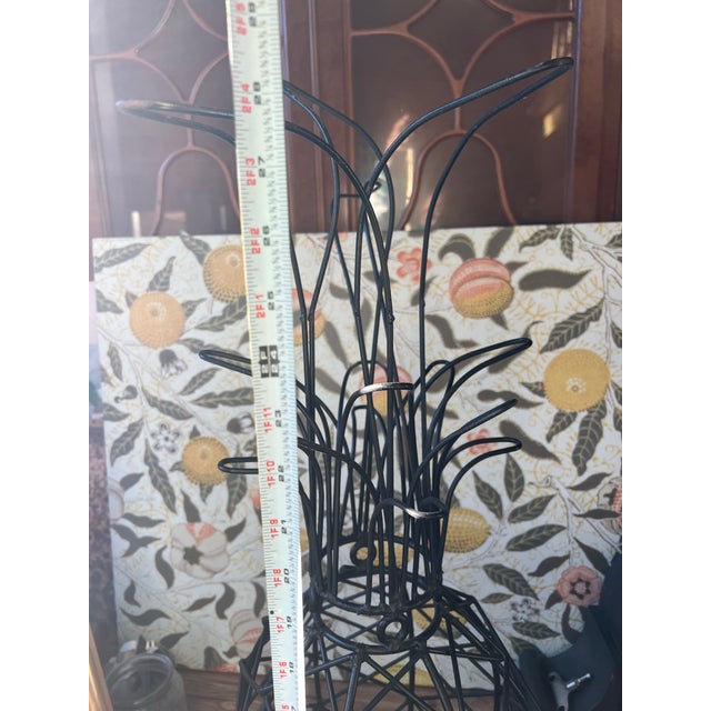 Black 1970s Modern Style Black Wired Pineapple Sculpture For Sale - Image 8 of 10