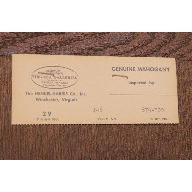 Henkel Harris Model 146 Mahogany 3 Part Highboy For Sale - Image 14 of 15