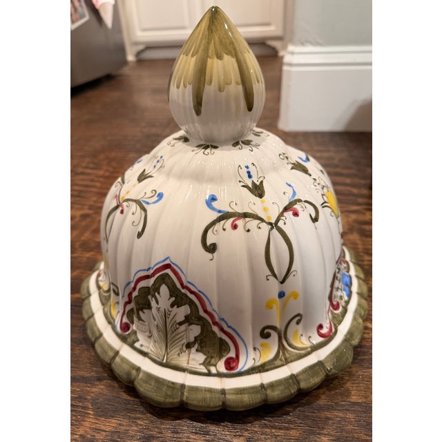 Monumental Signed Italian Hand-Painted Porcelain Lidded Urn by M. Dalla Costa, 35" For Sale - Image 11 of 12
