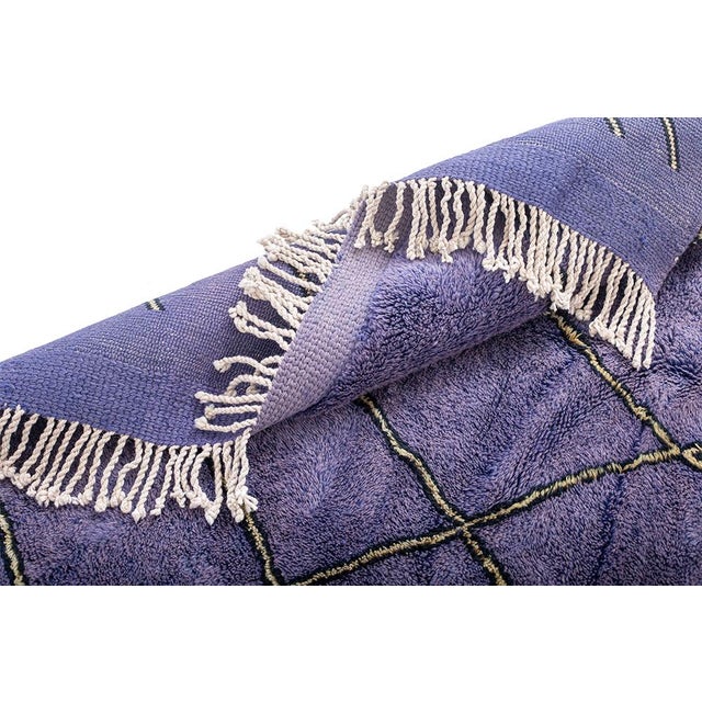 Art Deco Hand-Knotted Moroccan Wool Rug | 10'2" X 7'0" | One of a Kind For Sale - Image 3 of 8