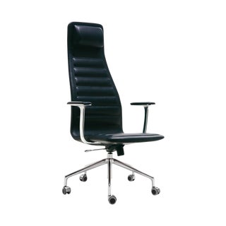 Jasper Morrison Leather High-Back Lotus Chair For Sale