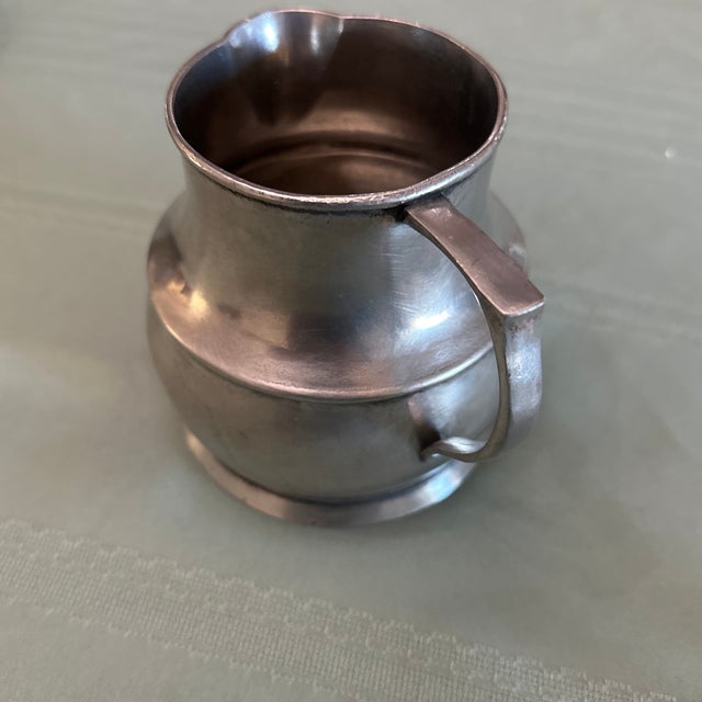 Beautiful Cosi Tabellini Distressed Rustic Pewter Pitcher For Sale - Image 12 of 12