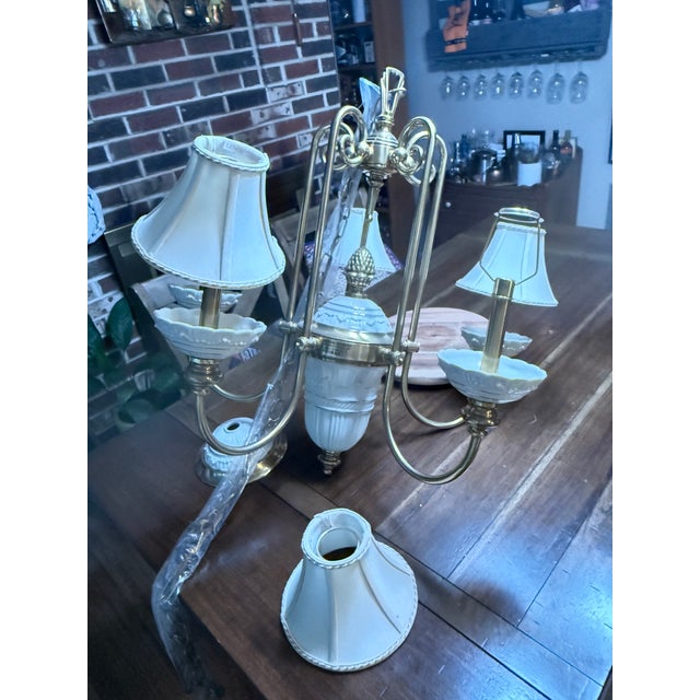 Metal Lenox Chandelier For Sale - Image 7 of 11