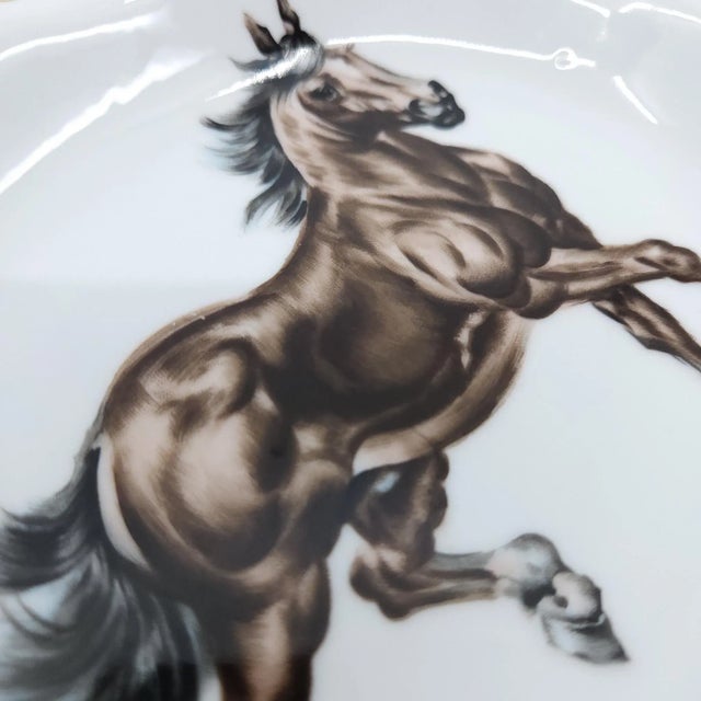 Vintage Porcelain Ashtray with Horse Design For Sale In Cleveland - Image 6 of 6