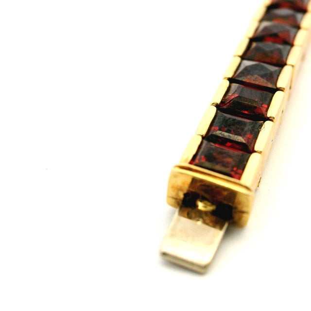 Metal H. Stern 18k Gold Brazilian Rainbow Gemstone Bracelet, 1990s For Sale - Image 7 of 9
