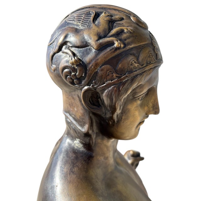 19thC Chiparus Bronze Sculpture of a Nude Ares God of War For Sale - Image 4 of 7