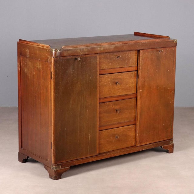 Vintage Chest of Drawers in Mahogany and Brass For Sale - Image 11 of 11