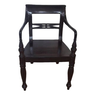 Andrianna Shamaris Espresso Colonial Chair For Sale