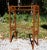 Antique Victorian Aesthetic Movement Solid Oak Towel Rail Quilt Rack, late 1800's. Features 5 rails, arched incised and...