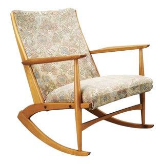 Boomerang Rocking Chair attributed to Holger Georg Jensen, Denmark, 1960s For Sale