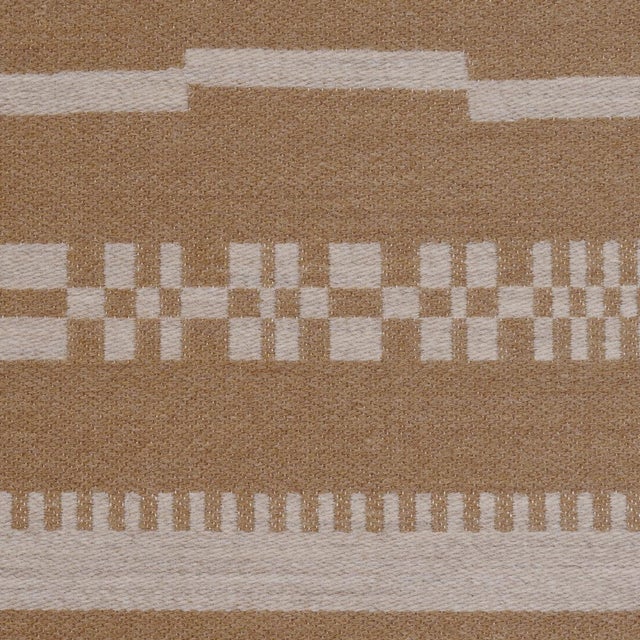 2020s Schumacher Skyline Stripes Reversible Fabric In Dune For Sale - Image 5 of 6