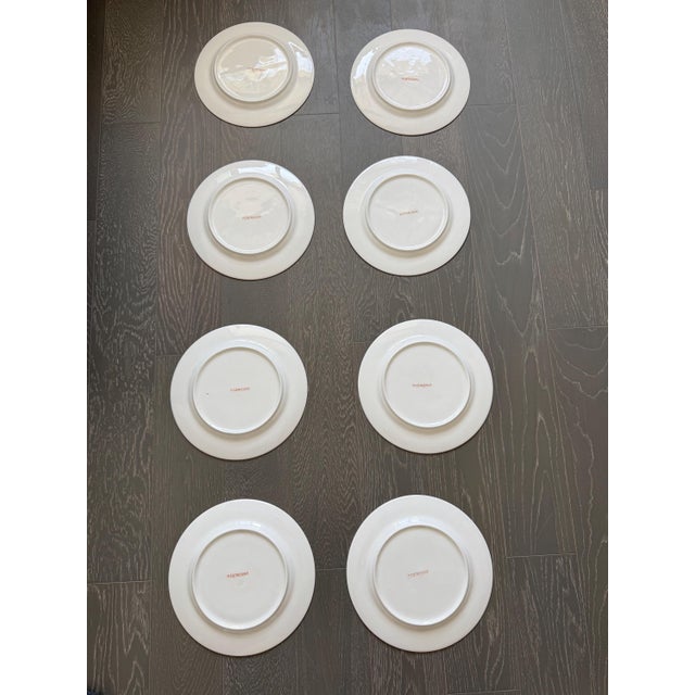 Mid 20th Century Vintage Chinese Export Famille Verte Cabbage & Butterfly Plates - Set of 8 For Sale - Image 5 of 8