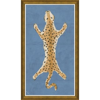 Leopard Series - Blue By Dana Gibson, Framed Art Print For Sale