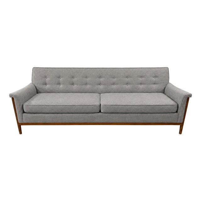 Richardson Nemschoff Mid-Century Modern Sofa Grey For Sale