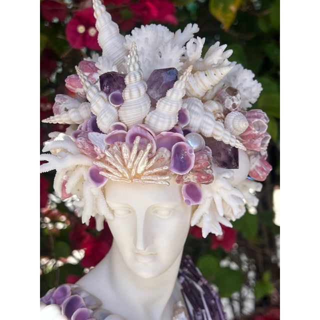 White CSS 15" Diana Marble Bust For Sale - Image 8 of 8