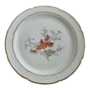 Antique Limoges Porcelain Plate Collectible Handmade in France 1940s