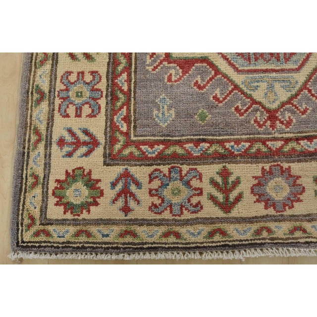 Purple Kazak Runner 2’7” X 6’6” Lilac Wool Tribal Hand-Knotted Oriental Rug For Sale - Image 8 of 11