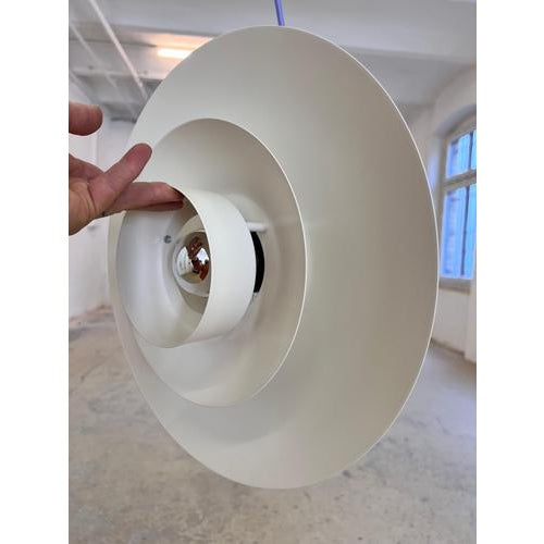 Leto Model Cream White Louvered Lamp from Top Lamper For Sale - Image 3 of 11