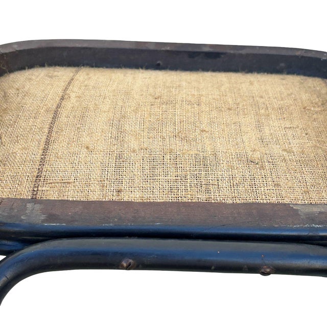 Wood 19th Century Vienna Secession Black Lacquered Bent Oak Prie-Dieu Prayer Kneeler Attributed to Thonet For Sale - Image 7 of 7