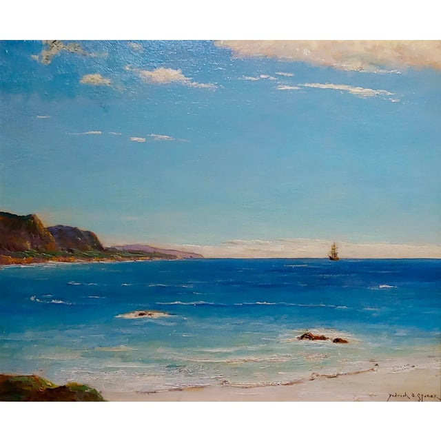 American 1920s California Turquoise Beach by Dedrick Stuber For Sale - Image 3 of 8