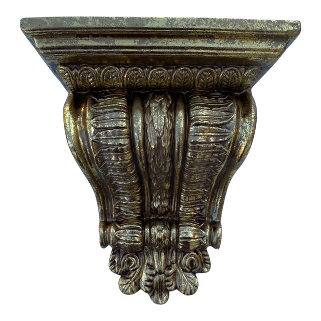 1980s Neoclassical Gilded Ceramic Wall Bracket For Sale