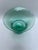 Mid 20th Century Footed Green Glass Vase For Sale - Image 5 of 8