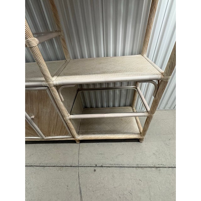 Vintage Rattan Pencil Reed Display Etegere For Sale - Image 11 of 12