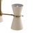 Gable Pendant, Antique Natural Brass with Oyster Shade For Sale In Detroit - Image 6 of 9