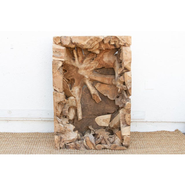 Organic Teak Root Mosaic Coffee Table For Sale In Los Angeles - Image 6 of 11