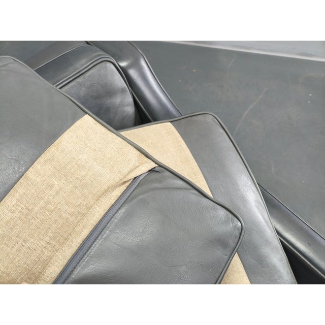 Wood Leather Lounge Chairs by Børge Mogensen for Fredericia, 1970s, Set of 2 For Sale - Image 7 of 18