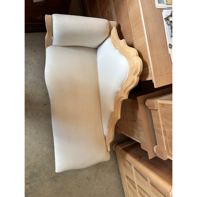 Italian Natural dormeuse in Napoleon Style Unpainted natural wood little sofa. A piece of hight italian craftmanship....