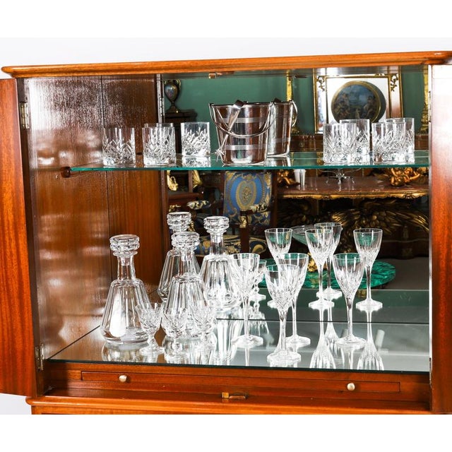 Antique Art Deco Walnut Marquetry Cocktail Cabinet by Epstein, 1930s For Sale - Image 4 of 18
