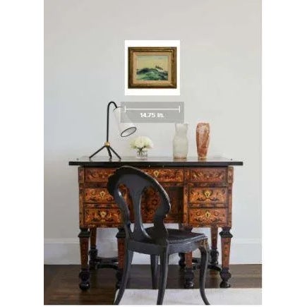 Chester Dixon Snowden 1 Blue Toned Impressionist Seascape with Fishermen Landscape Painting 20th Century For Sale - Image 10 of 11