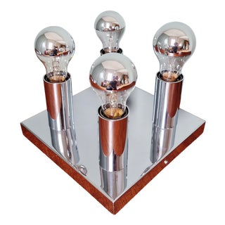 Space Age Tubular Chrome Metal Ceiling Light, 1970s For Sale