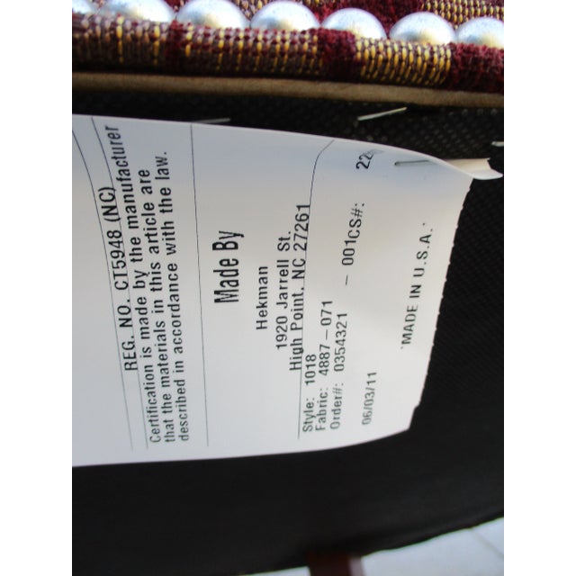 Maroon Hekman Howard Miller Tufted Side Chairs For Sale - Image 12 of 12