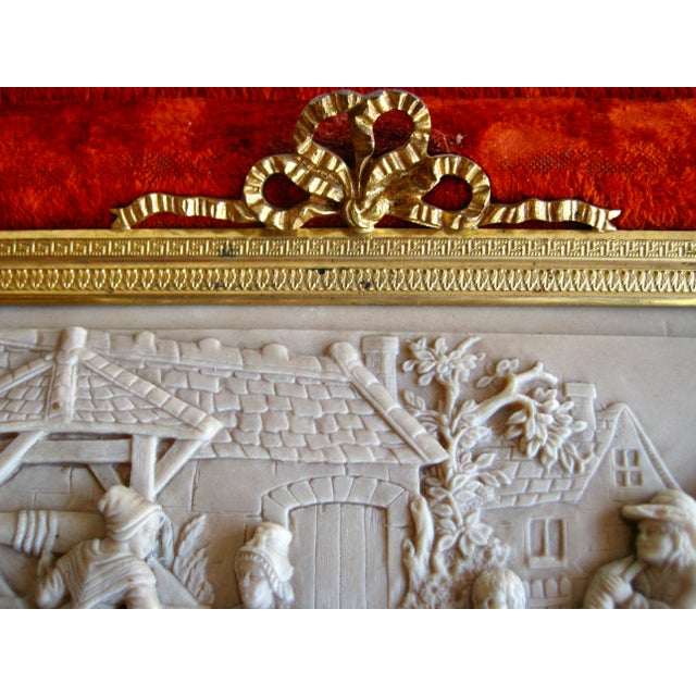 Late 19th Century French 19 Century Limestone Bas Relief Frame For Sale - Image 5 of 8