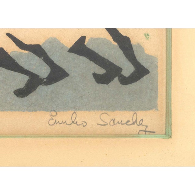 Late 20th Century Emilio Sanchez "Tropical Vacation" Woodcut Print For Sale - Image 5 of 8