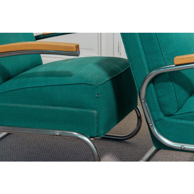 Set of Bauhaus Lounge Chairs attributed to Mücke & Melder from Mücke Melder, 1930s For Sale - Image 4 of 13