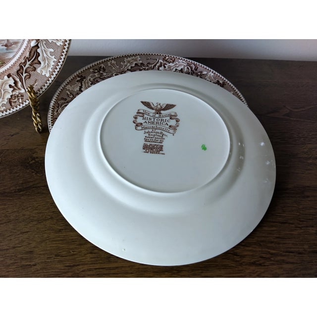 Enhance your table or collection with this beautiful set of four vintage **Johnson Brothers Historic America "View of...