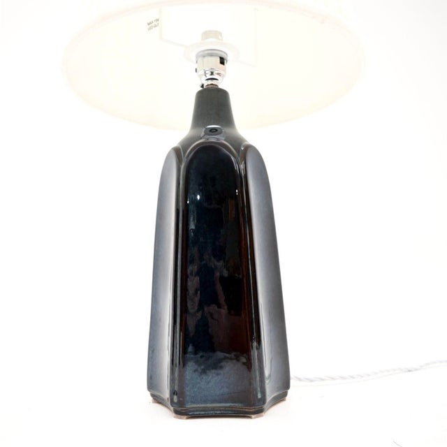 Ceramic Vintage Danish Ceramic Table Lamps by Einar Johansen for Soholm, 1960, Set of 2 For Sale - Image 7 of 11
