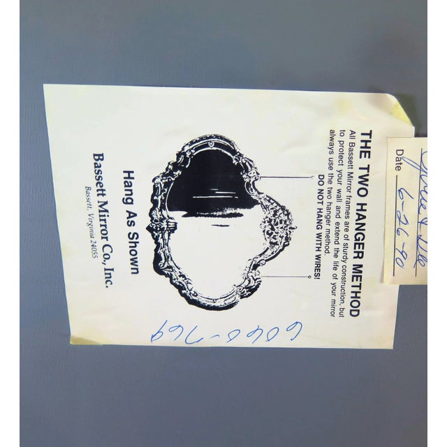 Mid-Century Bassett numbered mirror. It is divided by delineation lines cut into the mirror, giving a clean and distinct...